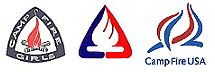 Camp Fire logos over the decades